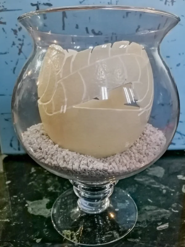 Windlicht Feder im Glas Fuß – Bild 2