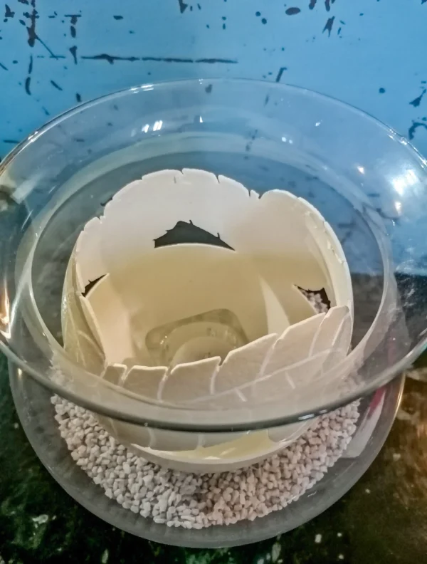 Windlicht Feder im Glas Fuß – Bild 3